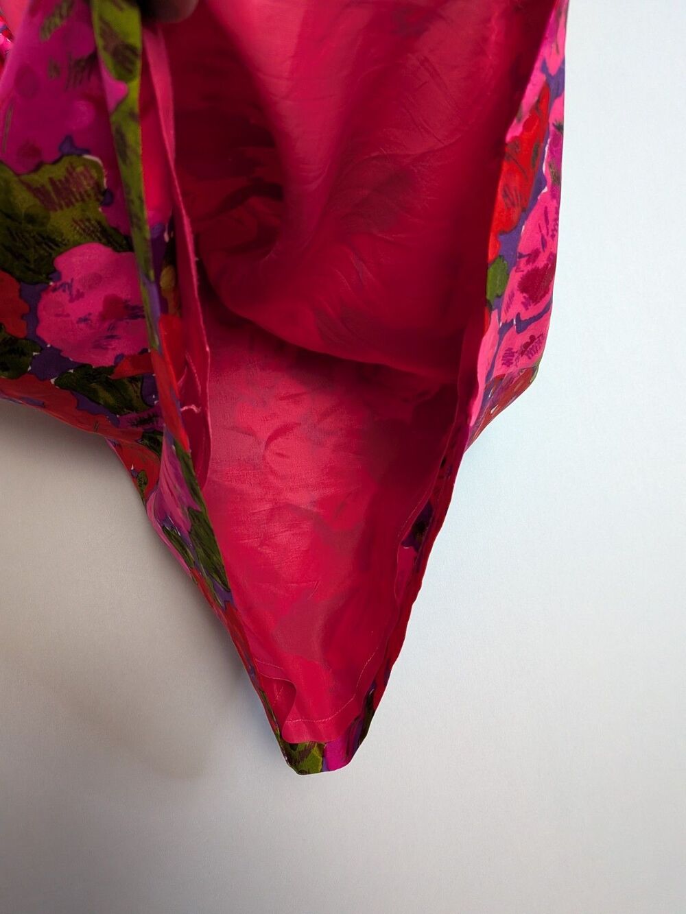 August Silk Dress Pink Green Floral 100% Silk Scoop Neck Racer Back Tank Sz 10 - Picture 11 of 13